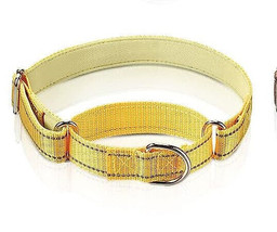 Martingale Reflective Dog Collar Adjustable Safety Nylon  Medium Dogs-Gold - £7.71 GBP