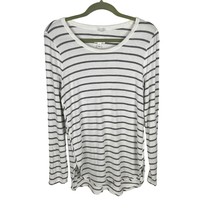 Market &amp; Spruce Striped Long Sleeve Top Scoop-Neck Sz. M - $332.16 MXN