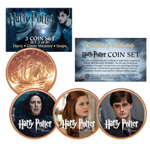 Harry Potter DEATHLY HALLOWS Colorized British Halfpenny 3-Coin Set (Set 2 of 6) - $9.46