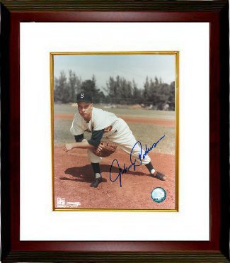 Primary image for Johnny Podres signed Brooklyn Dodgers 8x10 Pitching Photo Custom Framed (decease