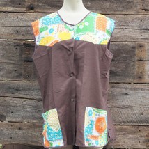Vintage Womens Housedress Blouse Sleeveless Shirt - $19.79