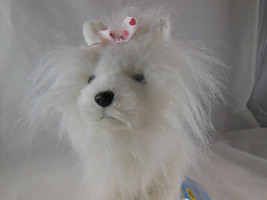 Ganz Webkinz White and Pink Yorkie Terrier Puppy Dog Plush 8&quot; with org tags code - £6.32 GBP