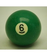 Pool Table Billiard Ball #6 Solid Green Vintage Replacement Piece - £10.22 GBP