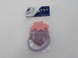 Mionne Kyung Sung Accessories Girl Elastic Hair Tie Purplepink Strawberry Accent - £9.43 GBP