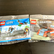 2 LEGO Bagged Mini Sets, 68 Pcs Creator Race Car 30572 City 30362 33 Pcs... - £14.18 GBP