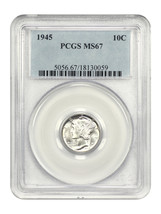 1945 10C PCGS MS67 - $203.70