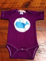 Lil Fishy USA Handmade 6 Mo Short Sleeve One Piece Purple Whale Unisex J... - $24.99