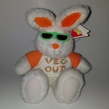 VTG Dakin Veg Out Bunny Rabbit Plush Stuffed Animal Toy Easter 1992 Carrot w/TAG - £19.79 GBP