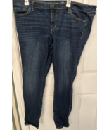 Merona Modern Skinny Distressed Wash Blue Women&#39;s Jeans Size 18R - £13.82 GBP