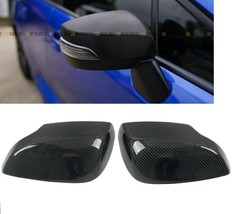 Fit 2015-2020 Subaru WRX STI Real Carbon Fiber Side View Mirror Cover Caps - £76.74 GBP