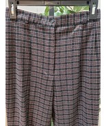 Talbots Women Multicolor Plaid Polyester Straight Leg Pleated Dress Pant... - £43.03 GBP