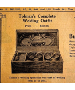 1917 Tolman&#39;s Complete Welding Outfit Advertisement Chas Miller Automobi... - $24.99