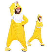 Little yellow duck Kigurumi Animal Onesies Cartoon Pajama Halloween Cosplay - £20.39 GBP