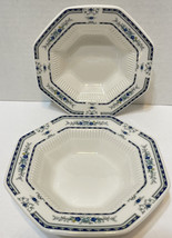 VTG Nikko Classic Collection Octagon Blue White Floral Dessert Bowls 5.75&quot; Lot 2 - £11.18 GBP