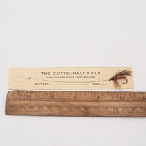 Vintage Gottschalck Creato a Mano Mosca Pesca Esca Su Scheda Fatta IN - £44.22 GBP