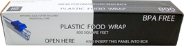 Plastic Food Wrap- 800 SQ. FT. Bpa-Free, Includes Optional Slide Cutter,... - $19.83