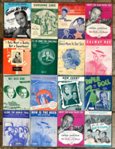 Lot Of 16 Vintage Bing Crosby Sheet Music-Cover Art - £22.06 GBP