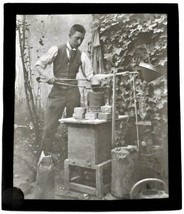RARE: ~1890s WINE MAKING glass photo (positive) 4&quot; x 3.25&quot; Trade, Occupation - £35.61 GBP