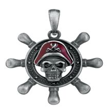 Pirate Shipwheel Pendant Necklace - $13.98