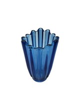 Vintage Celestial Blue Fostoria Art Glass Handkerchief Wavy Bouquet Vase - £23.70 GBP