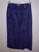 Coldwater Creek Ladies Long Paisley Wrap SKIRT-PS-BARELY WORN-SILKY FEEL-NICE - £10.29 GBP