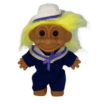 Vintage Russ Troll Doll Yellow Hair Sailor Outfit - $13.40 CAD