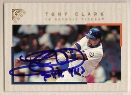 An item in the Sports Mem, Cards & Fan Shop category: tony clark signed autographed baseball card 2000 Topps Gallery