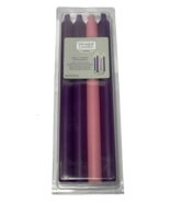 Yankee Candle Advent 4-pack 12&quot; Tapers Purple Pink Unscented Smokeless D... - $408.09 MXN