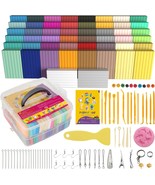 Polymer Clay 50 Colors Modeling Clay for Kids DIY Starter Kits Oven Bake... - $40.57