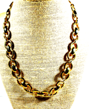 Vintage Gold Color 18&quot; Open Circle Chain Necklace - £13.62 GBP