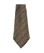 Burma Bibas Men&#39;s 100% Silk 59&quot; Formal Neck Tie Black w/Gold Silver Meda... - $37.42 CAD