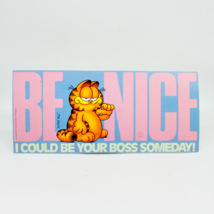 Vintage Garfield Mini/Small Poster Card 9&#39;x4&#39; Be Nice I Could Be Your Bo... - $172.12 MXN