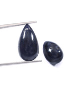 Natural Blue Sapphire Tear Drop Plain Loose Gemstone Pair For Jewelry Ma... - $74.99