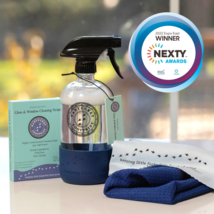 Window Cleaning Bundle: Window Strips, Reusable Glass Bottle &amp; Window Cloths - £27.02 GBP