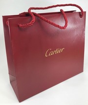 Cartier - Medium Paper Shopping Gift Bag - 10.125&quot; x 8.75&quot; x 3.5&quot; - £11.79 GBP