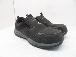SKECHERS WORK Men&#39;s Slip-On Steel Toe Composite Plate Shoes 99999066 Black 10.5M - £28.47 GBP