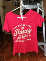 Stoney LaRue Shirt Small one chord song red shirt country western v Neck women&#39;s - £6.87 GBP