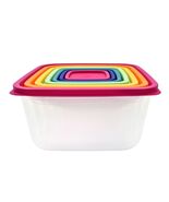 Mainstays Plastic Rainbow Food Storage Set, Multi Color, 14 Count - $18.53
