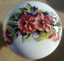 Cabinet Knobs Pansy Spray #2 Flower - £4.15 GBP