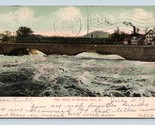 Railroad Bridge at High Water Bellows Falls Vermont VT 1907 UDB Postcard... - $6.88