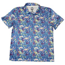 Proud 90 Golf Polo Shirt &quot;Sea Turtles, Mate!&quot; Blue Activewear Apparel - ... - £21.25 GBP