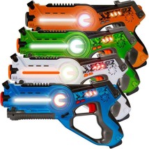 Set of 4 Infrared Laser Tag Blasters for Kids &amp; Adults w/ 4 Settings - £56.35 GBP