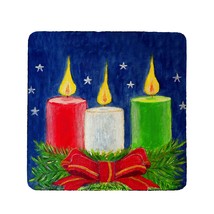 Betsy Drake Christmas Candles Coaster Set of 4 - £28.12 GBP