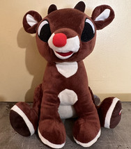 VTG Rudolph The Red Nosed Reindeer singing animated plush Gemmy Moving Ears - £19.66 GBP