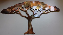 Acacia Tree 9&quot; tall Metal Wall Art - £23.52 GBP