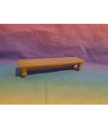 Tan Plastic Miniature Dollhouse Furniture Bench Seat - $2.27