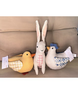 Plush Easter Figures Bunny Rabbit, Chick &amp; Hen Decorations Ornaments New - £19.63 GBP