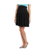 Maternity Skirt Black Elastic Waist Knee Length Stretch Flare Introspect... - £15.64 GBP