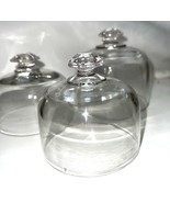 Vintage set of 3 small glass domes - $463.95 MXN