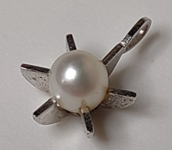 Vintage Sterling Theda Little Faux Pearl Pendant - £19.93 GBP